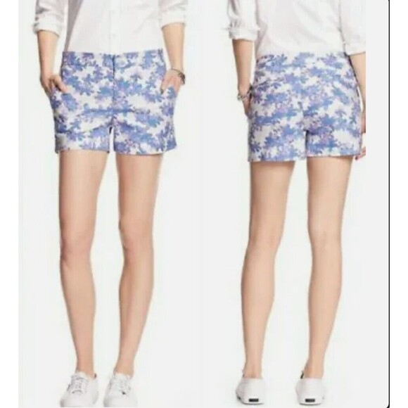 Banana Republic Factory Pants - Banana Republic Shorts Hampton Fit Chino Floral Print Lavender  Size 10